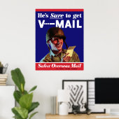 WW2 Leger V-Mail Poster (Thuiskantoor)