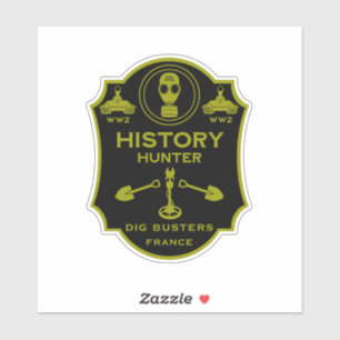 WW2 Loopgraaf Battlefield Metaaldetectieclub Sticker