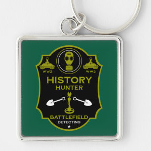 WW2 Loopgraaf Battlefield Metaaldetectorist Sleutelhanger