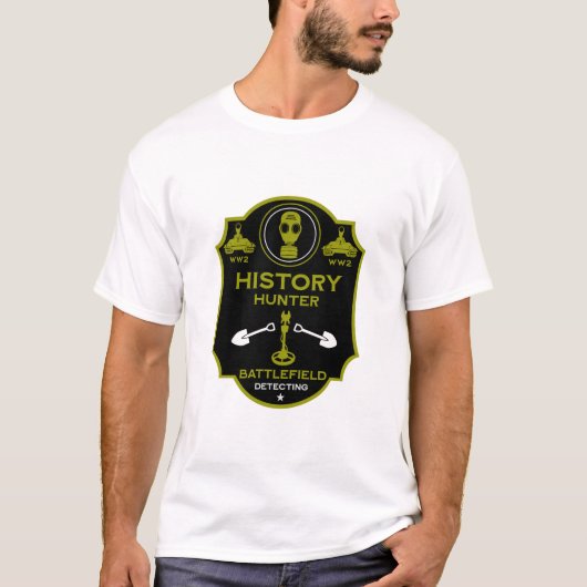 WW2 Loopgraaf Battlefield Metaaldetectorist T-shirt (Voorkant)