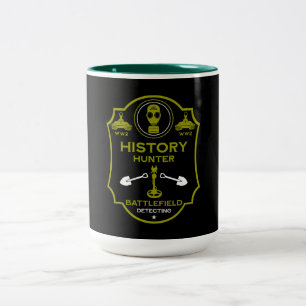 WW2 Loopgraaf Battlefield Metaaldetectorist Tweekleurige Koffiemok
