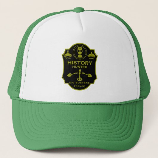 WW2 Loopgraven Battlefield Metaaldetectie Club Trucker Pet (Voorkant)