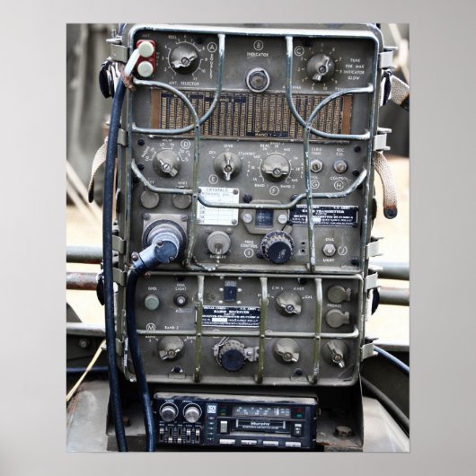  WW2 militaire radio Poster (Voorkant)