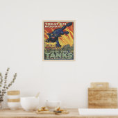  WW2 Militaire rekrutering Amerikaanse tankkorps Poster (Keuken)