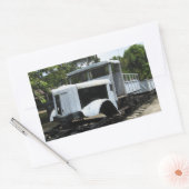 WW2 Militaire trein op de Kwai-brug Rechthoekige Sticker (Envelop)