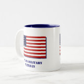 WW2 Militaire Veteraan van de VS Tweekleurige Koffiemok (Voorkant links)