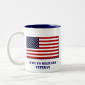 WW2 Militaire Veteraan van de VS Tweekleurige Koffiemok (Links)