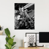 WW2 New Jersey Machine Shop, 1942 Poster (Thuiskantoor)