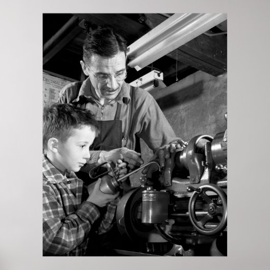 WW2 New Jersey Machine Shop, 1942 Poster (Voorkant)