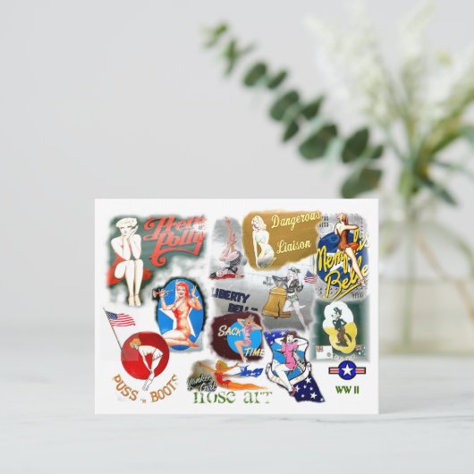 WW2-nose kunst Briefkaart (Staand voorkant)