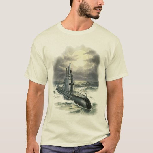 WW2 Onderzeeër Duitse Uboot T-shirt (Voorkant)