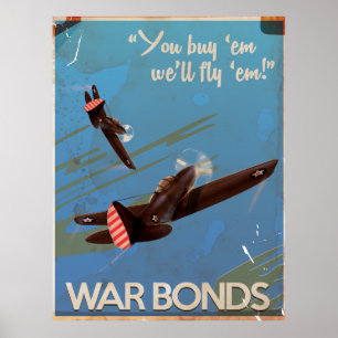 WW2-oorlogsobligaties Reisposter Poster