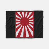 WW2 Oorlogsvlag Japan Vlag Borst Retro Patch Fleece Deken (Voorkant (Horizontaal))