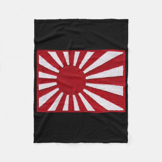 WW2 Oorlogsvlag Japan Vlag Borst Retro Patch Fleece Deken (Voorkant)