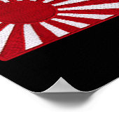 WW2 Oorlogsvlag Japan Vlag Borst Retro Patch Poster (Hoek)