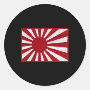 WW2 Oorlogsvlag Japan Vlag Borst Retro  Patch Ronde Sticker