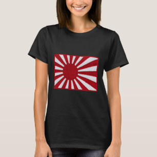 WW2 Oorlogsvlag Japan Vlag Borst Retro Patch T-shirt
