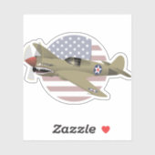 WW2 P-40-vliegtuig Warhawk Sticker (Vel)