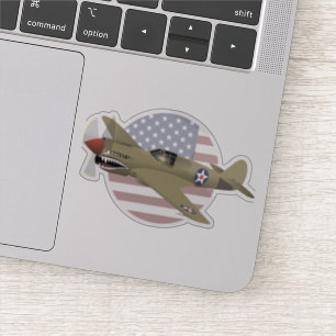 WW2 P-40-vliegtuig Warhawk Sticker