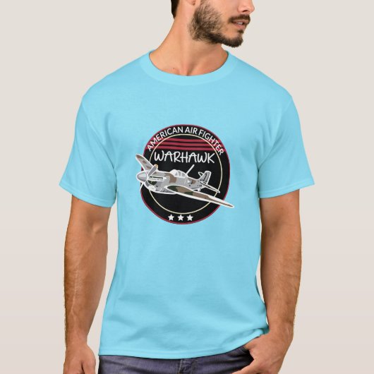 WW2 P-40-vliegtuig Warhawk T-shirt (Voorkant)