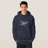 WW2 P-47 Thunderbolt Airplane Hoodie (Voorkant volledig)