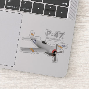 WW2 P-47 Thunderbolt Airplane Sticker