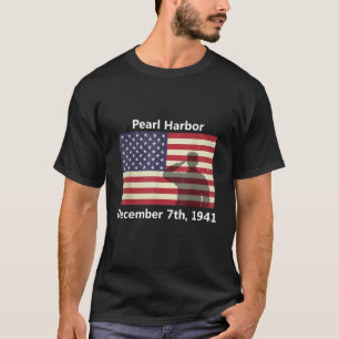 WW2 Pearl Harbor Amerikaans VS Vlag Onthoud Vetera T-shirt
