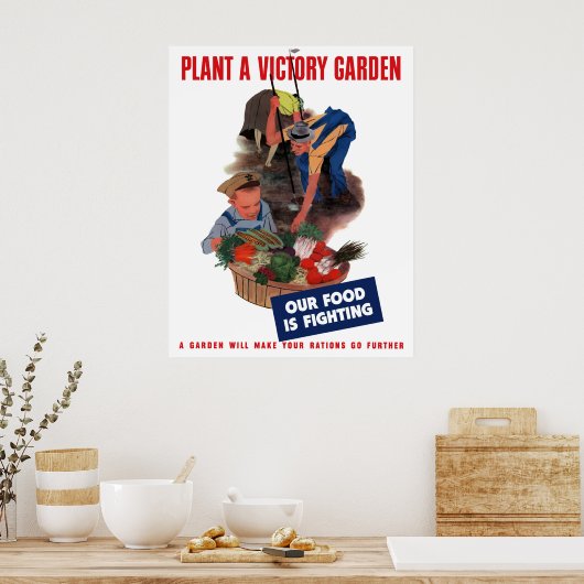 WW2 — Plant A Overwinningstuin Poster (Keuken)