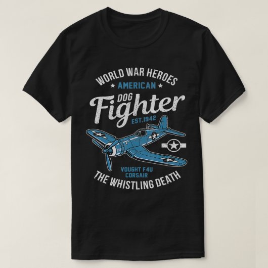 WW2 Planten Warvogels Warplanes F4U Corsair T-shirt (Design voorkant)