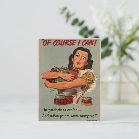 WW2 poster: Natuurlijk kan ik dat! Briefkaart (Staand voorkant)