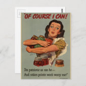 WW2 poster: Natuurlijk kan ik dat! Briefkaart (Voorkant / Achterkant)