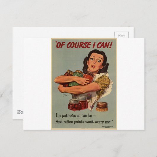 WW2 poster: Natuurlijk kan ik dat! Briefkaart (Voorkant / Achterkant)