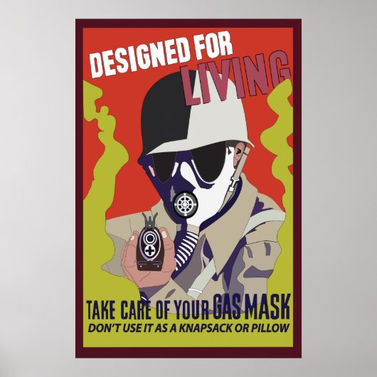 ww2 poster Zorg voor uw gasmasker (Voorkant)