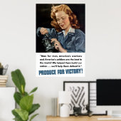 WW2 — Productie voor overwinning! Poster (Thuiskantoor)