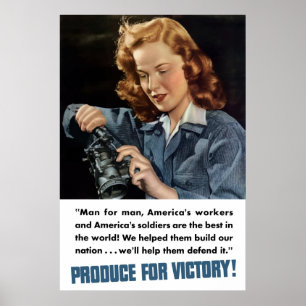 WW2 — Productie voor overwinning! Poster