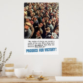 WW2 — Productie voor overwinning! Poster (Keuken)