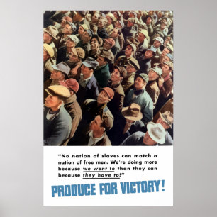 WW2 — Productie voor overwinning! Poster