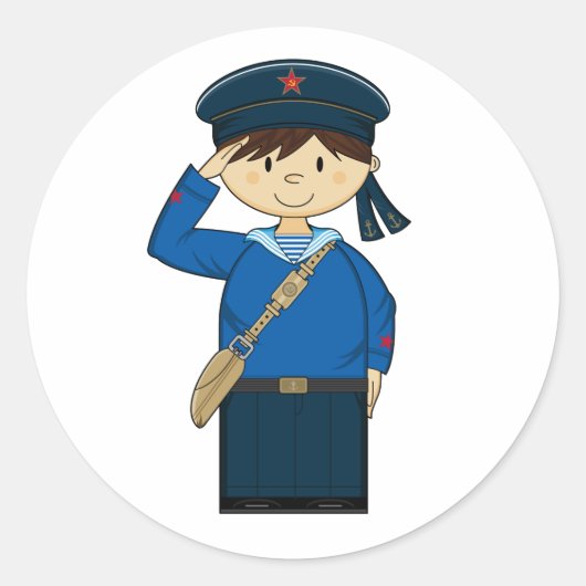 WW2 Russisch matroos Sticker (Voorkant)