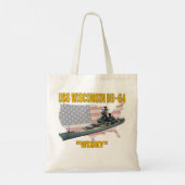 WW2 Schip- en Koreaanse oorlogsslagschip USCONIN B Tote Bag (Achterkant)