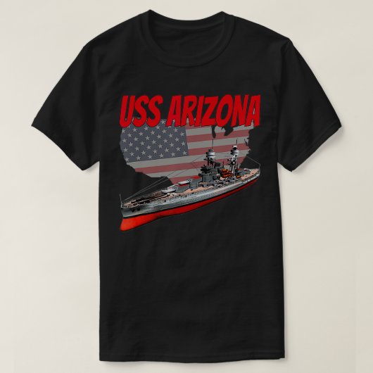 WW2 slagschip USS Arizona BB39 T-shirt (Design voorkant)