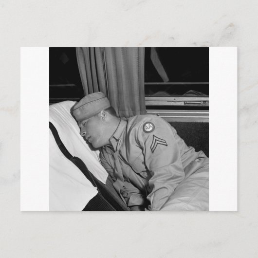 WW2 Soldaat Napping, 1943 Briefkaart (Voorkant)