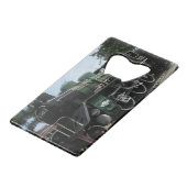 WW2 Stamtrein op de Kwai-brug Creditkaart Flessenopener (Voorkant Gekanteld)