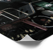 WW2 Stamtrein op de Kwai-brug Poster (Hoek)