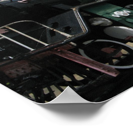 WW2 Stamtrein op de Kwai-brug Poster (Hoek)