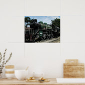 WW2 Stamtrein op de Kwai-brug Poster (Keuken)