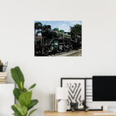 WW2 Stamtrein op de Kwai-brug Poster (Thuiskantoor)