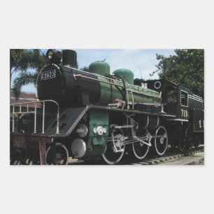 WW2 Stamtrein op de Kwai-brug Rechthoekige Sticker