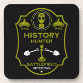 WW2 Trench Battlefield Metal Detectorist Bier Onderzetter (Voorkant)