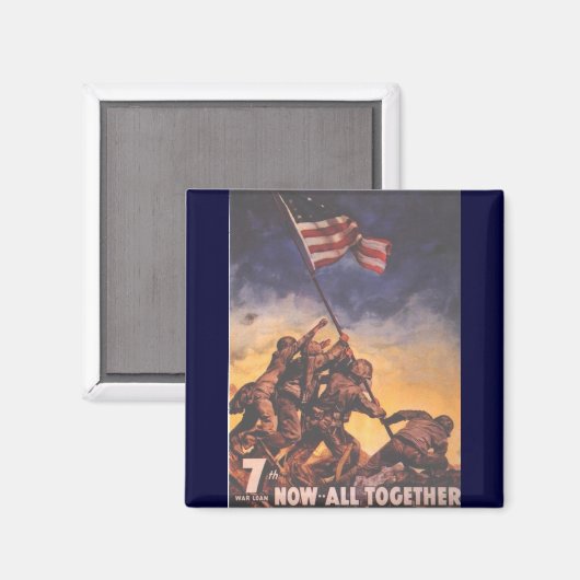 WW2 USMC 9 MAGNEET (Voorkant / Achterkant)