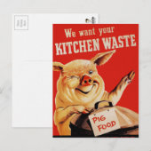 WW2-varken Briefkaart (Voorkant / Achterkant)